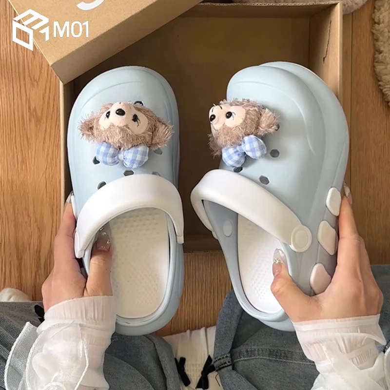 M01厚底增高洞洞鞋女款2025新款夏外穿海边沙滩防滑凉拖鞋假日