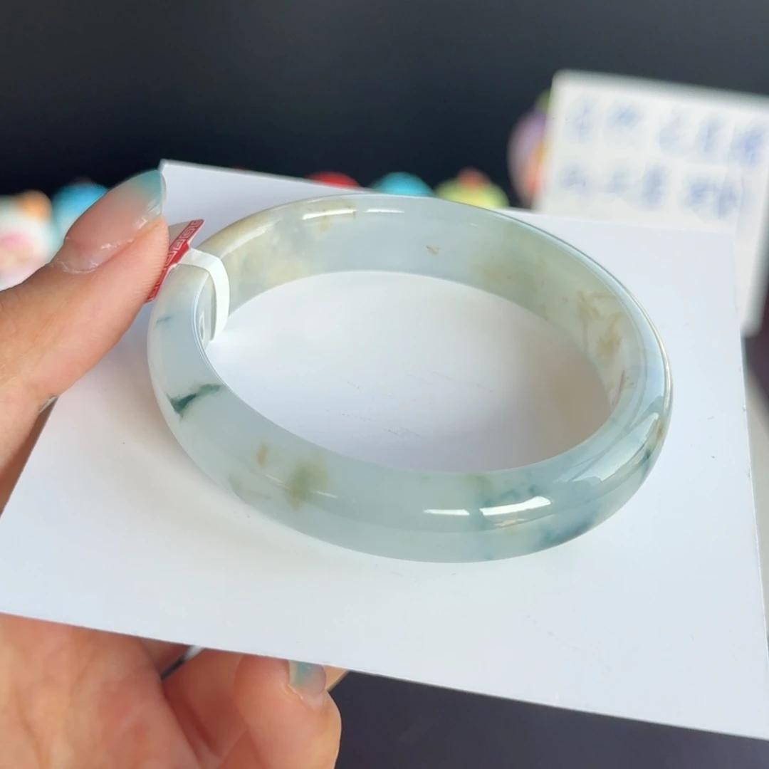 翡翠未镶嵌手镯6号 54.8贵妃