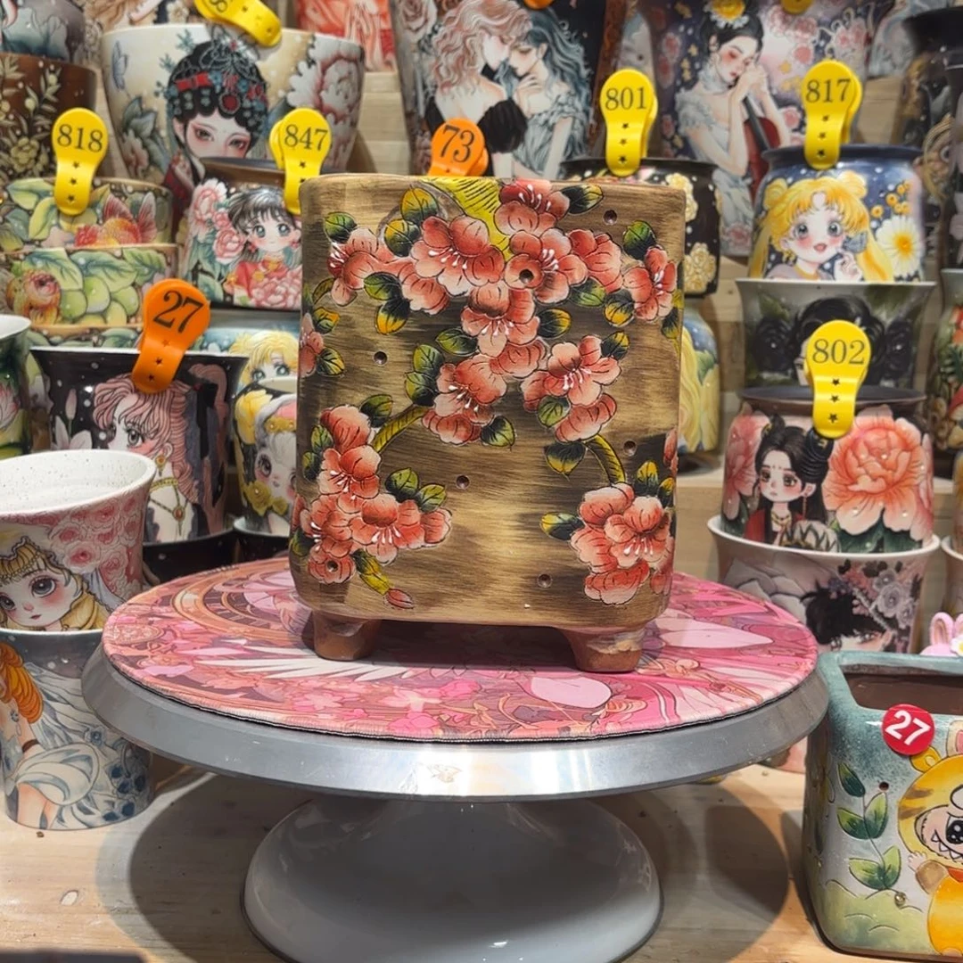 景德镇手绘花盆陶瓷13/18