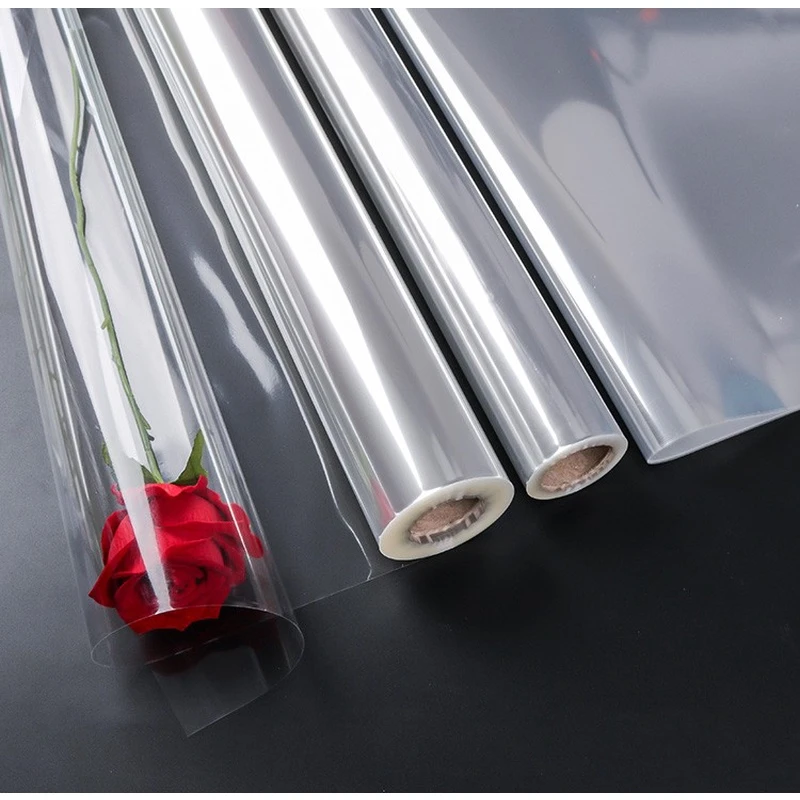 【花园时光】加厚防水防静电透明鲜花束包装玻璃卷纸 花店材料