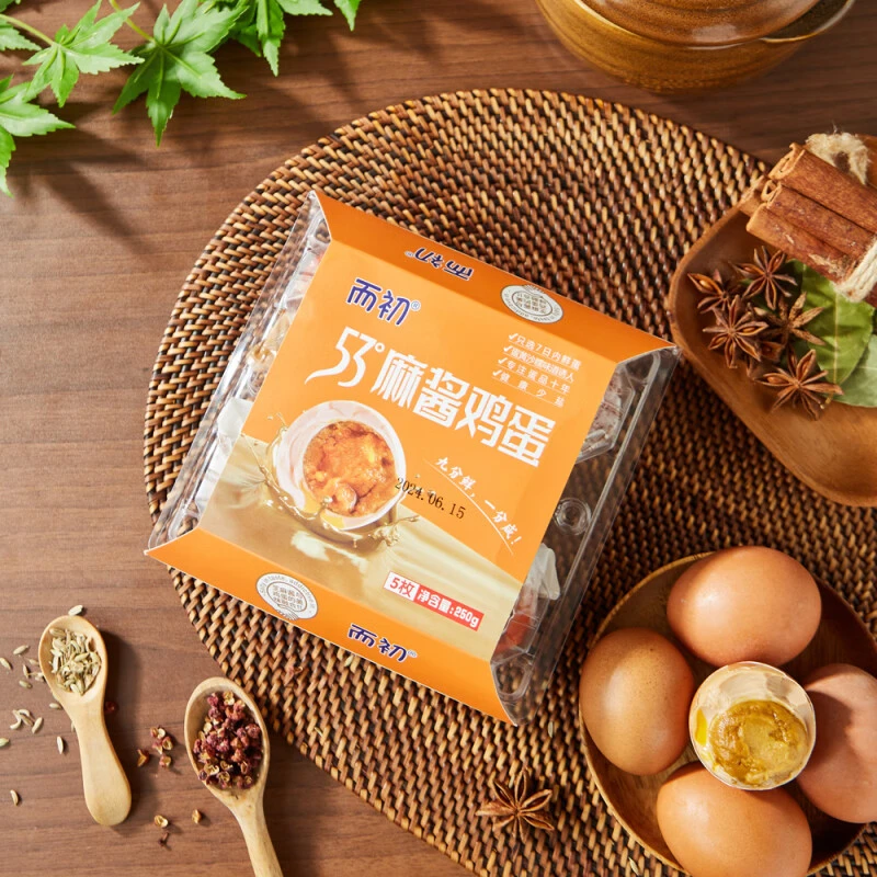 【阿杰自营】直播】6月27到期】而初53°麻酱鸡蛋250g