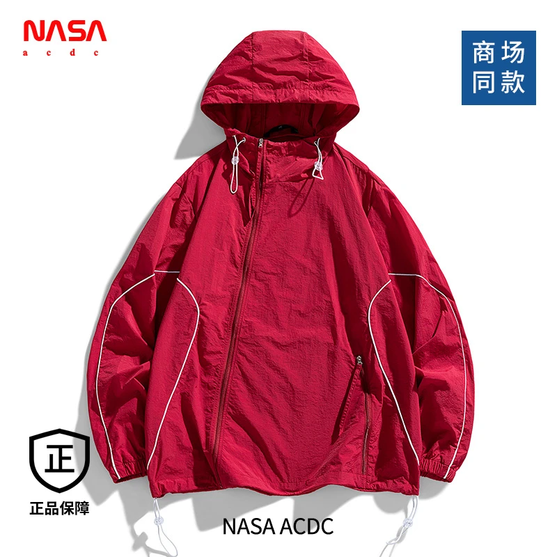 NASA ACDC冰丝宽松防晒服防紫外线男士UPF50三防轻薄防晒衣男夏季