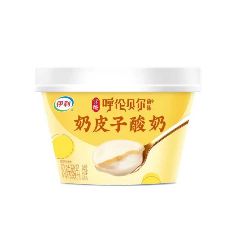 伊利宫酪呼伦贝尔奶皮子酸奶原味风味酸乳 138克