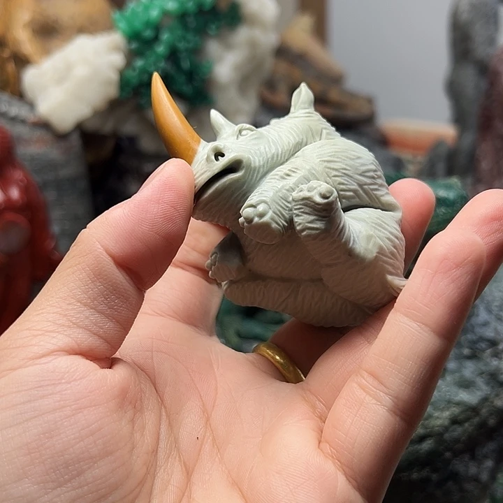 东北石松花石摆件