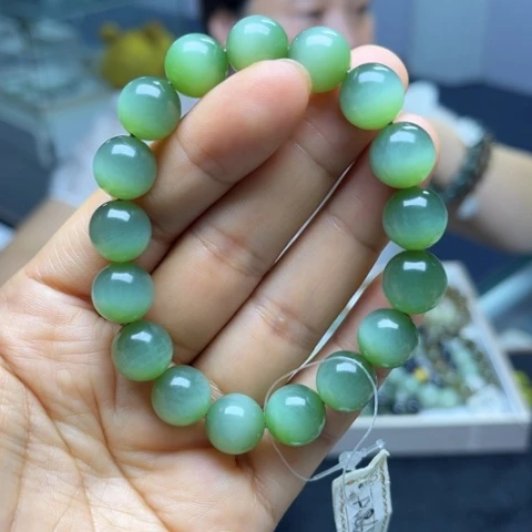未镶嵌手串和田玉碧玉12