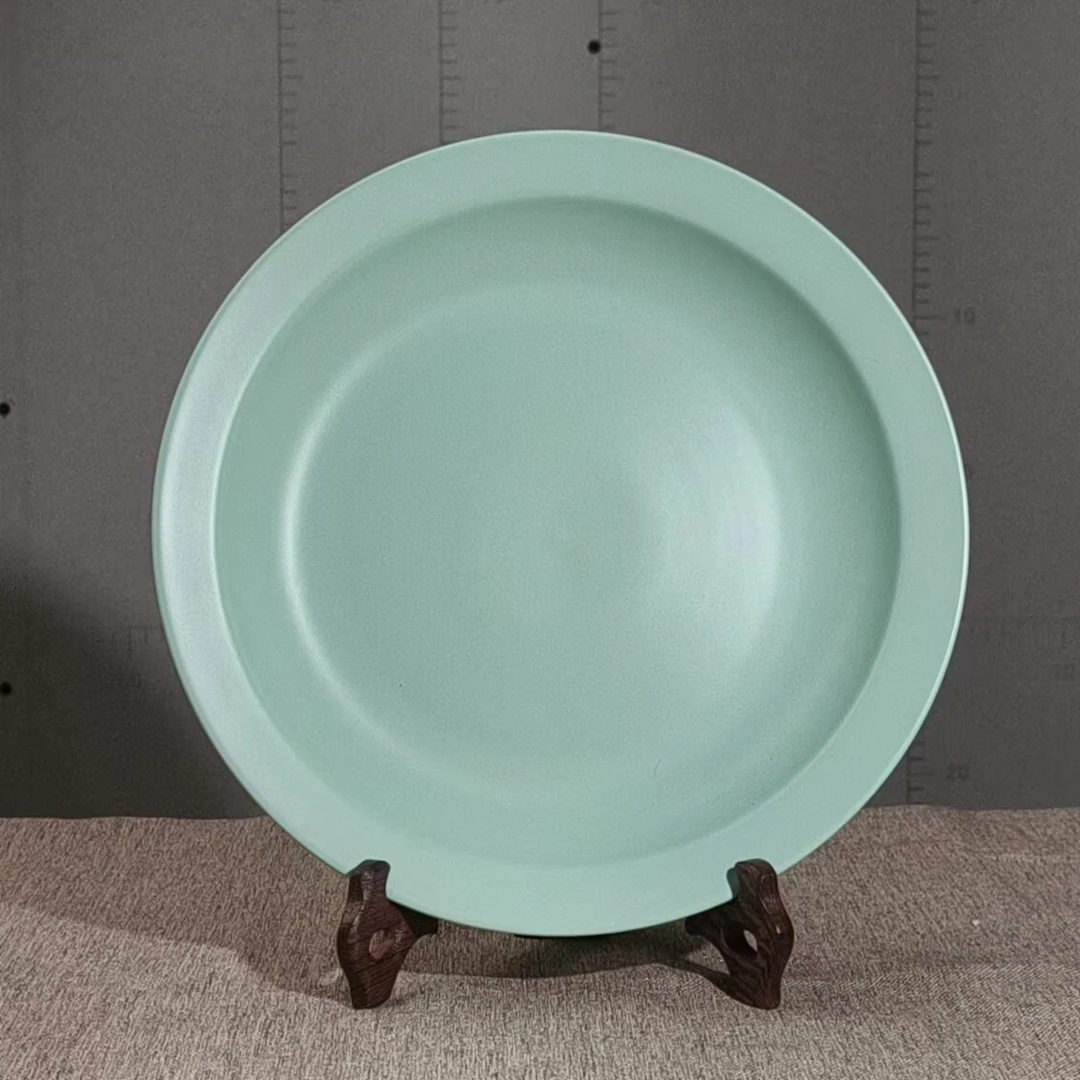 【王家陶瓷】仙人掌粉绿9.5寸饭盘-XD