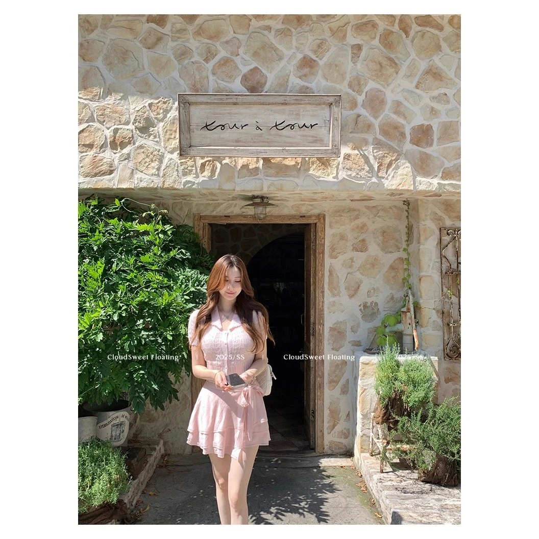 【CloudSweet 07/18 21:30】甜份knit羊驼羊毛钩花娃娃领针织上衣