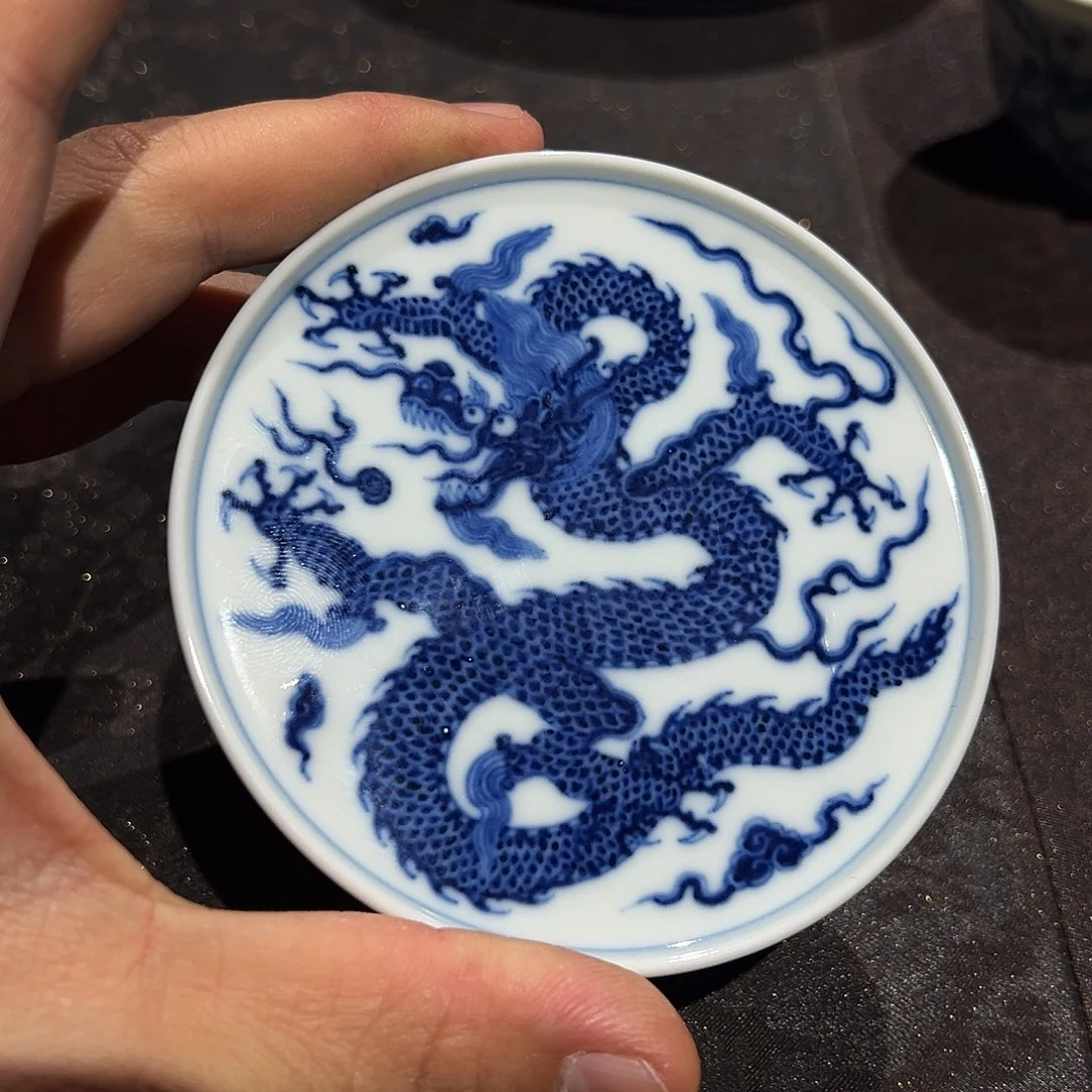 ༄***龙摆件景德镇陶瓷高端龙盖置