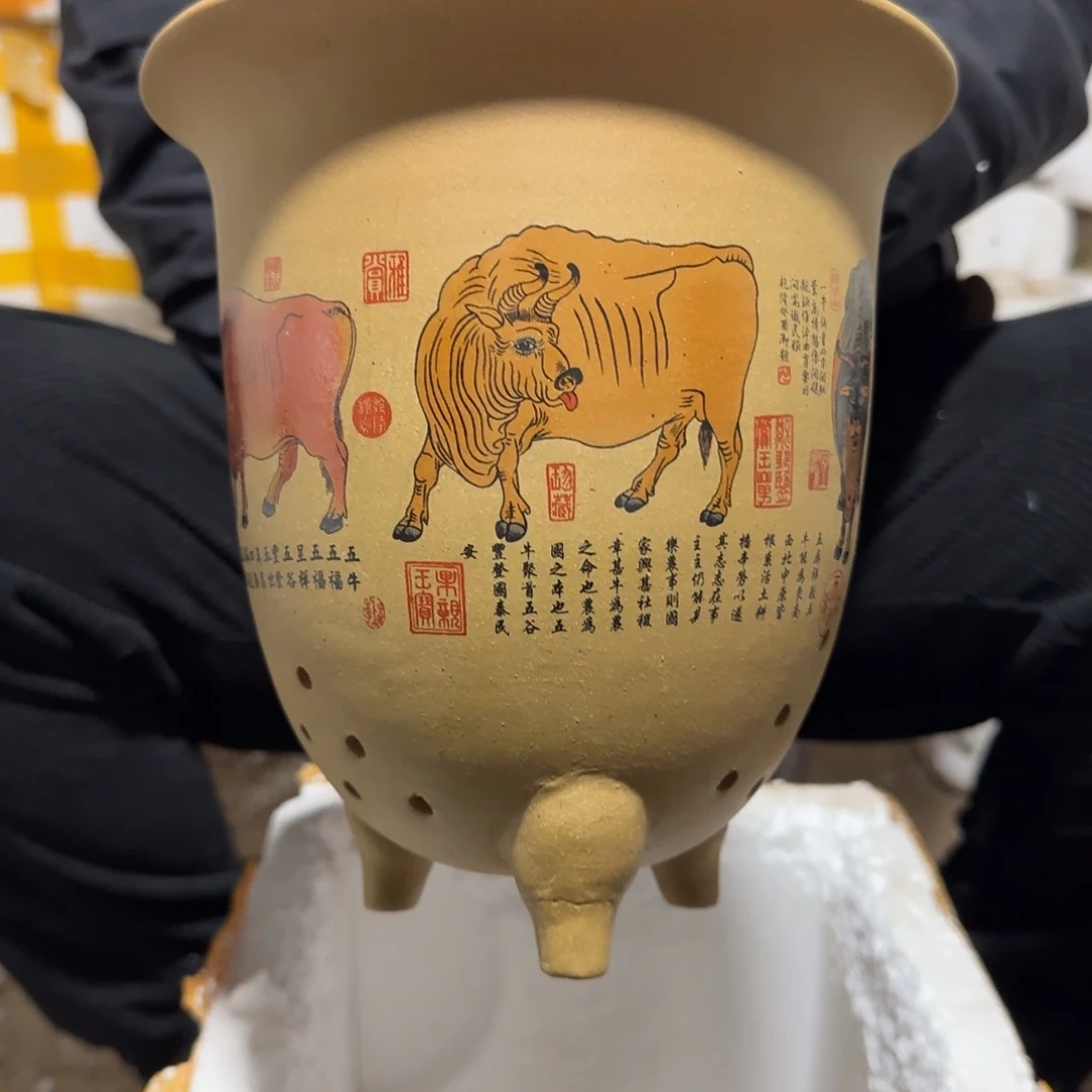 紫砂花盆口径19高度20