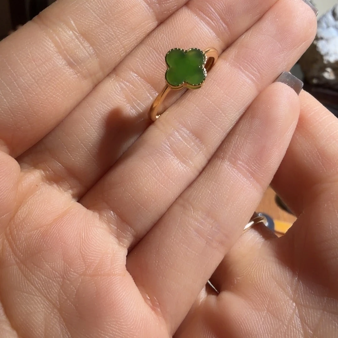 和田玉银S925镶嵌戒指