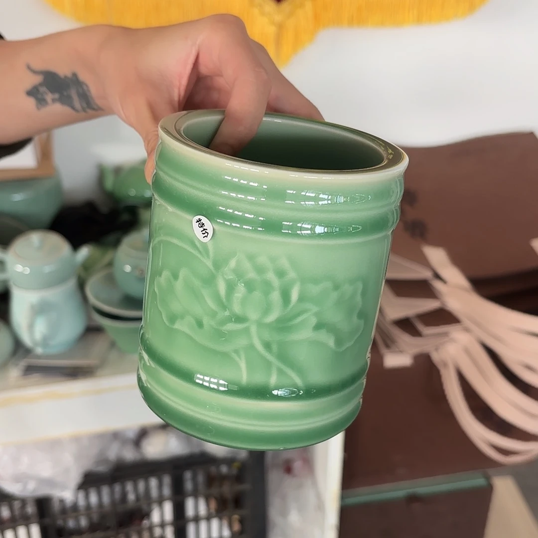 龙泉云间青瓷小米茶器