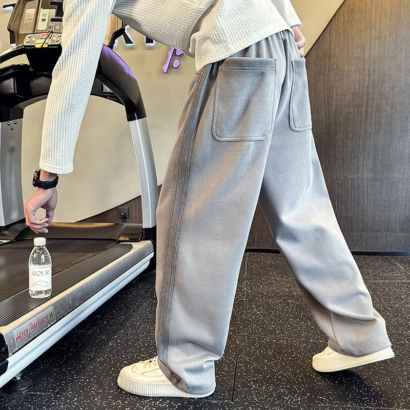 渐变色脏脏弯刀卫裤男士春秋款高级感直筒宽松运动男装休闲长裤子