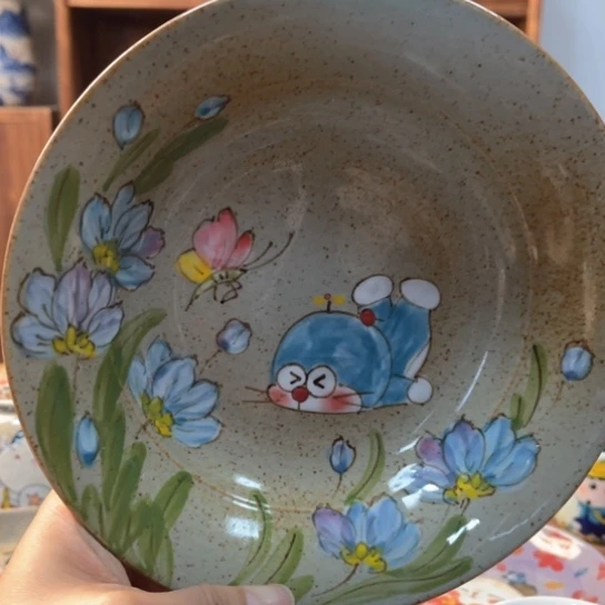 盘景德镇高温瓷手工瓷