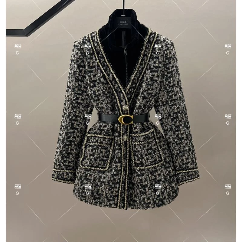 【静】秋冬气质小香风时尚中长款羽绒服 GS-57628