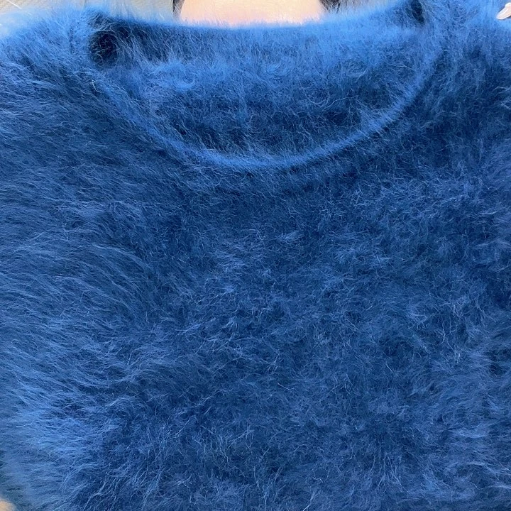 36动物圆领套头蓝色