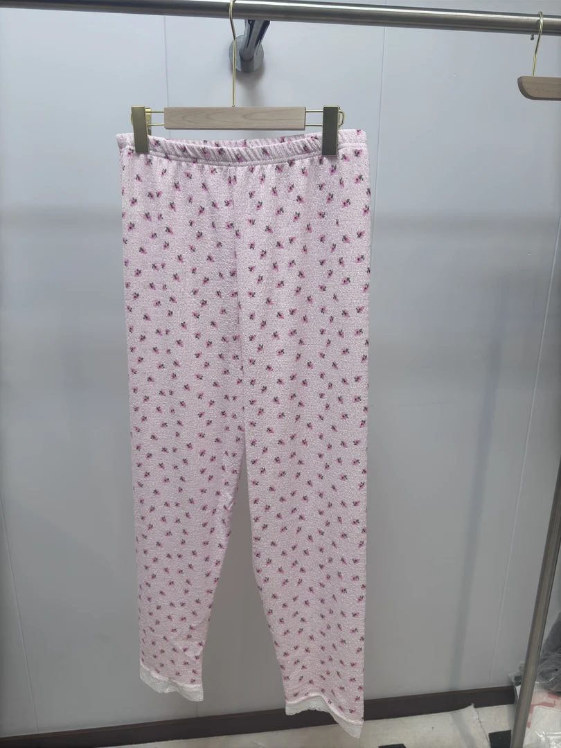 女士居家外穿百搭简约碎花居家裤花色