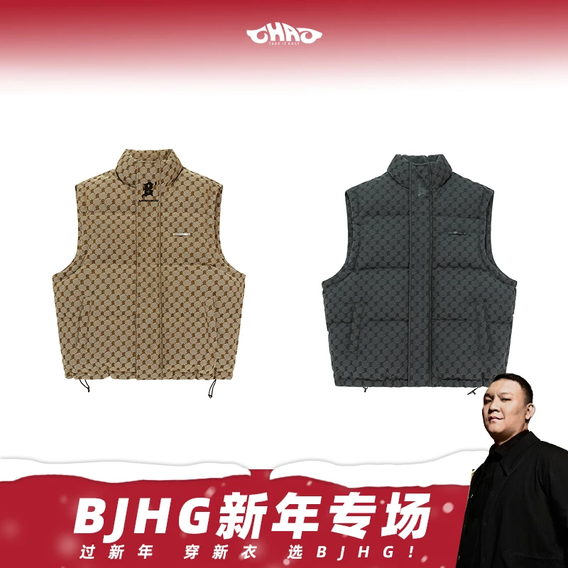 【车澈专属】BJHG不计后果秋冬季美式老钱风白鸭绒羽绒马甲