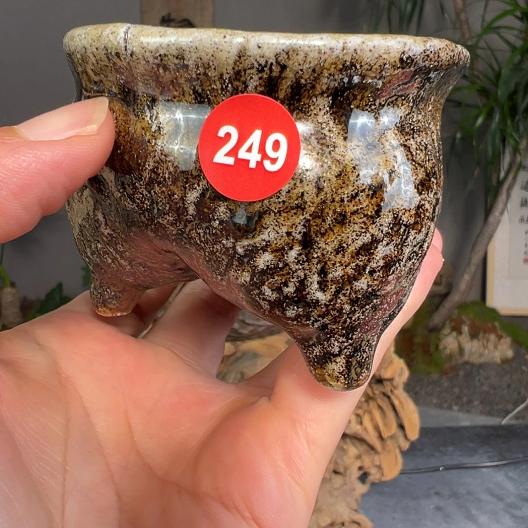 249柴烧手捏主人杯自然落灰釉
