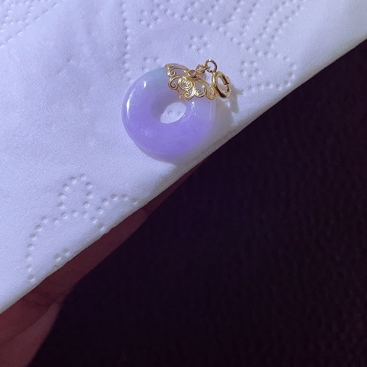 颈饰18K金镶嵌翡翠翡翠