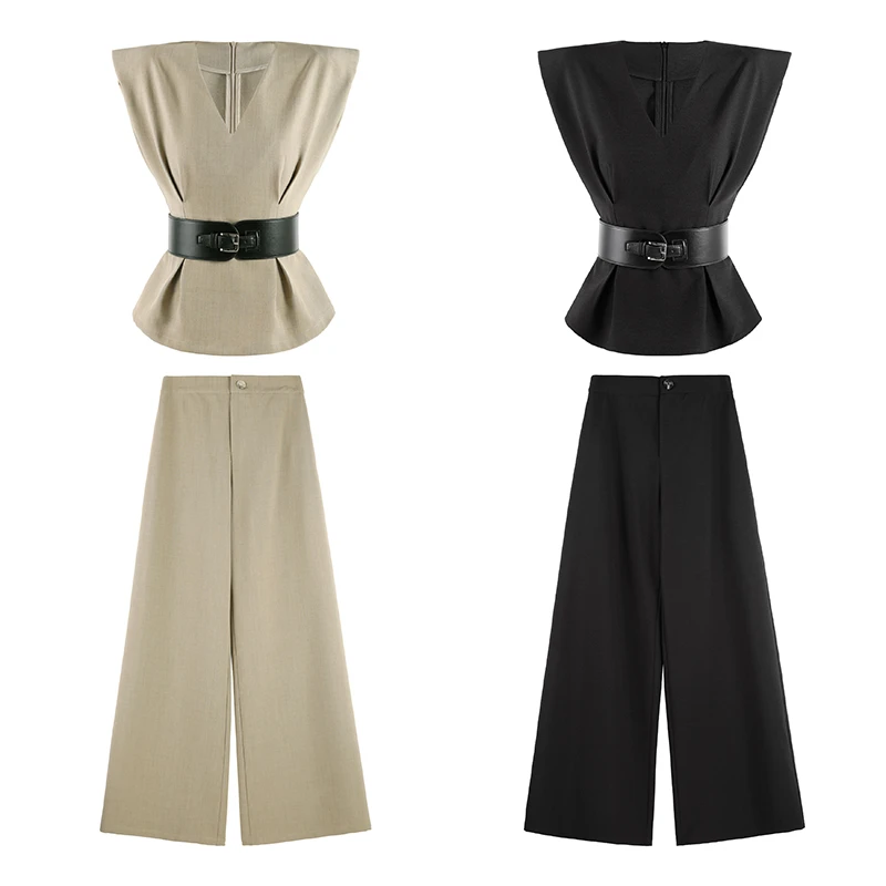 【素问】2025年夏季新款百搭优雅大气高级感套装两件套SHBZW651831