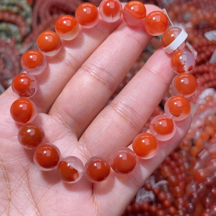 南红玛瑙未镶嵌鸿运当头单圈9.5m+