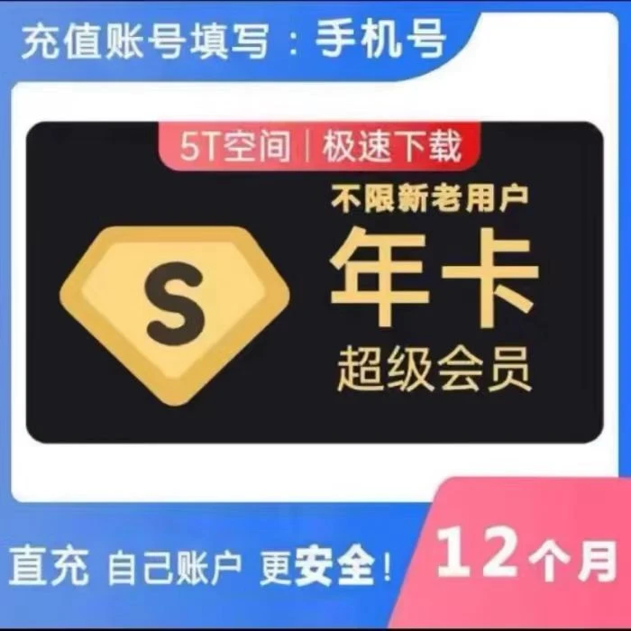 （ios可见）百度网盘超级会员年卡【拍下联系客服充值】