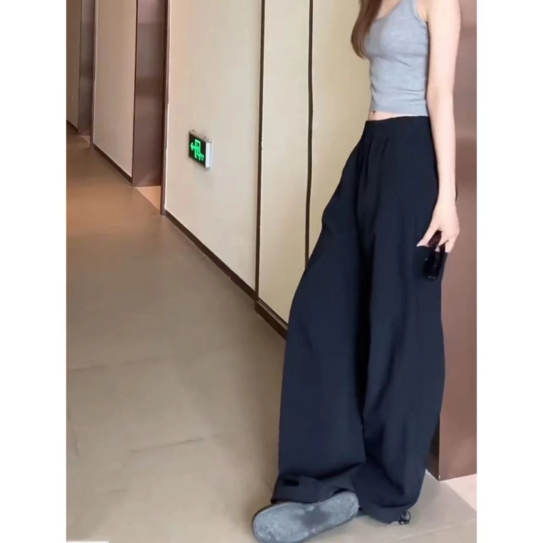 徐秋阳 夏日凉凉裤  百搭舒适显瘦休闲直筒夏季休闲裤9331