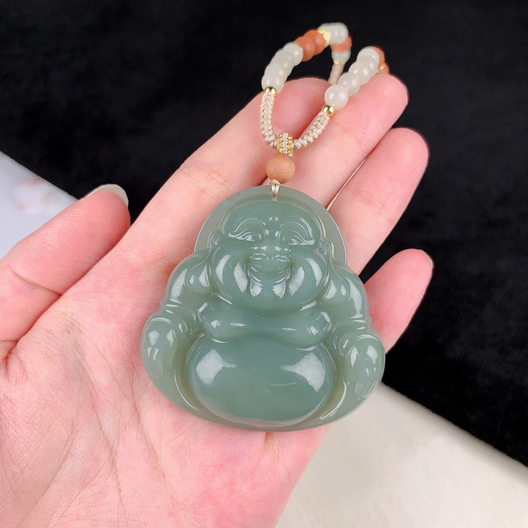 【麦子家族年终大促】天然和田挂件吊坠佛公玉佛百搭 JY5-017