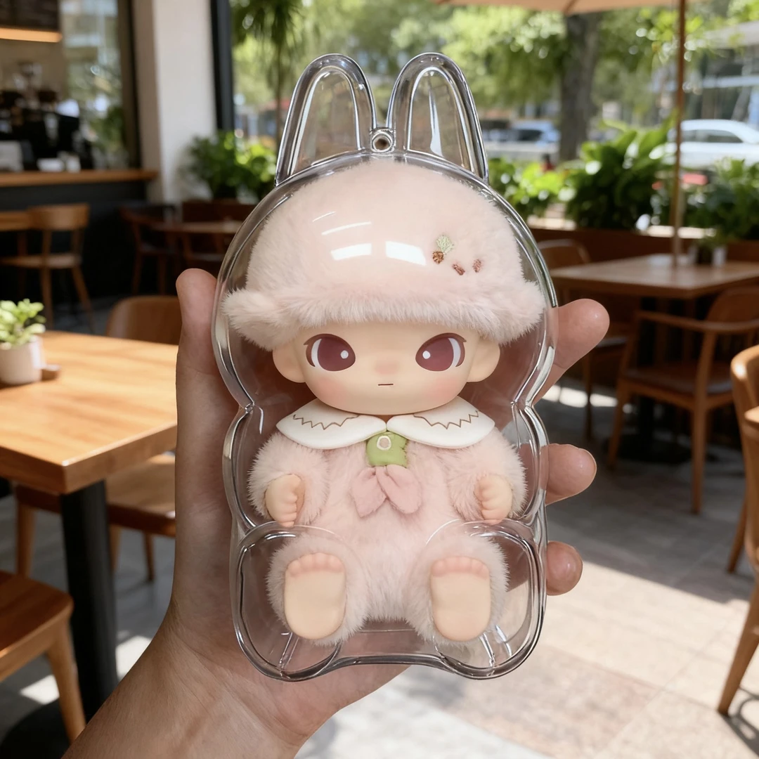 适用于泡泡玛特DIMOO新生日记系列眷恋娃娃高清硬壳保护套防尘罩