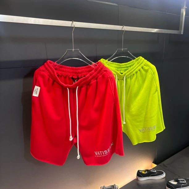 夏季新款潮运动港风宽松时尚休闲男简约潮流抽绳提花短裤百搭