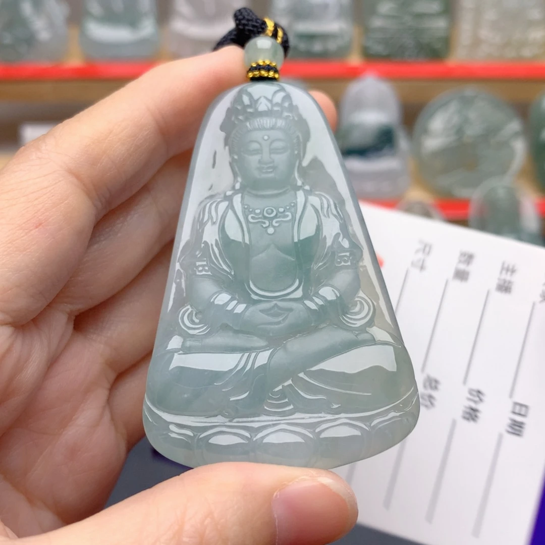 程***凡翡翠未镶嵌颈饰观音