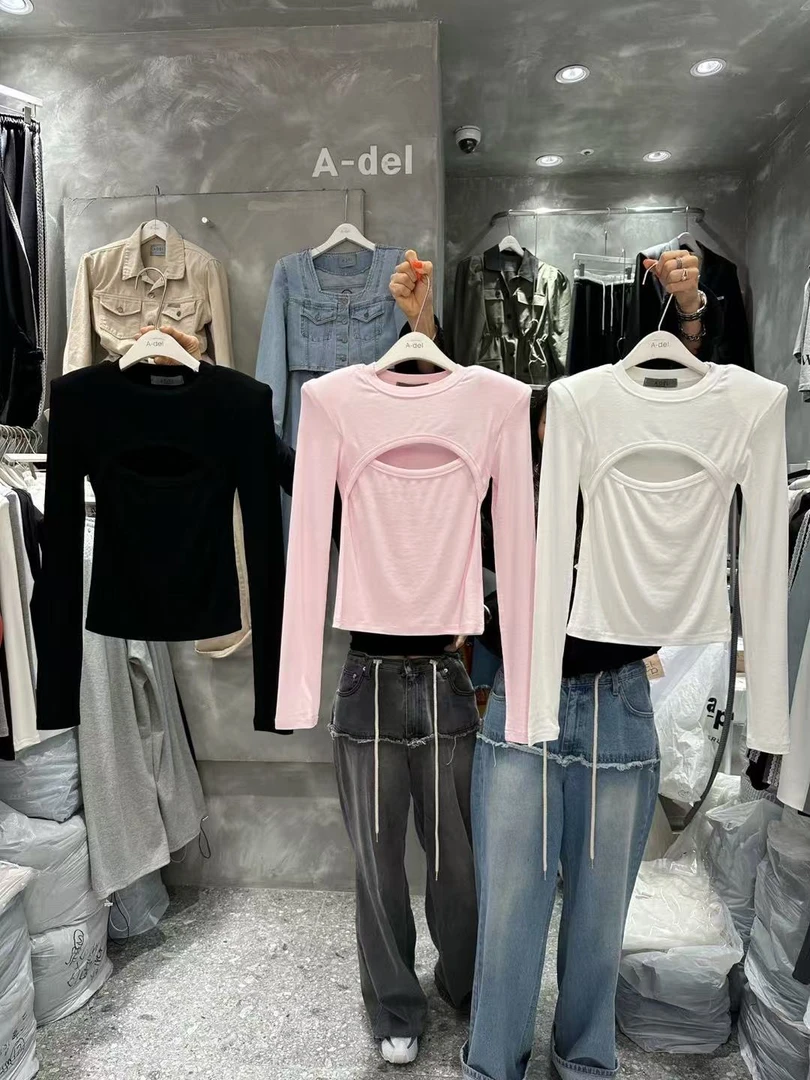 顺丰包邮韩国东大门正品阿美韩国女装ADEL打折漏洞上衣