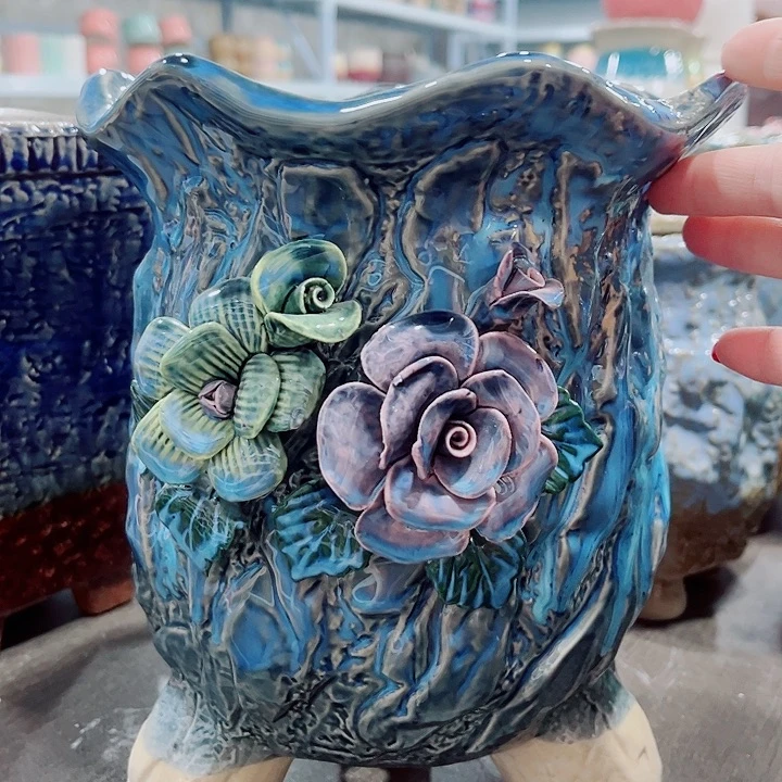 多肉陶瓷花盆满10元包邮