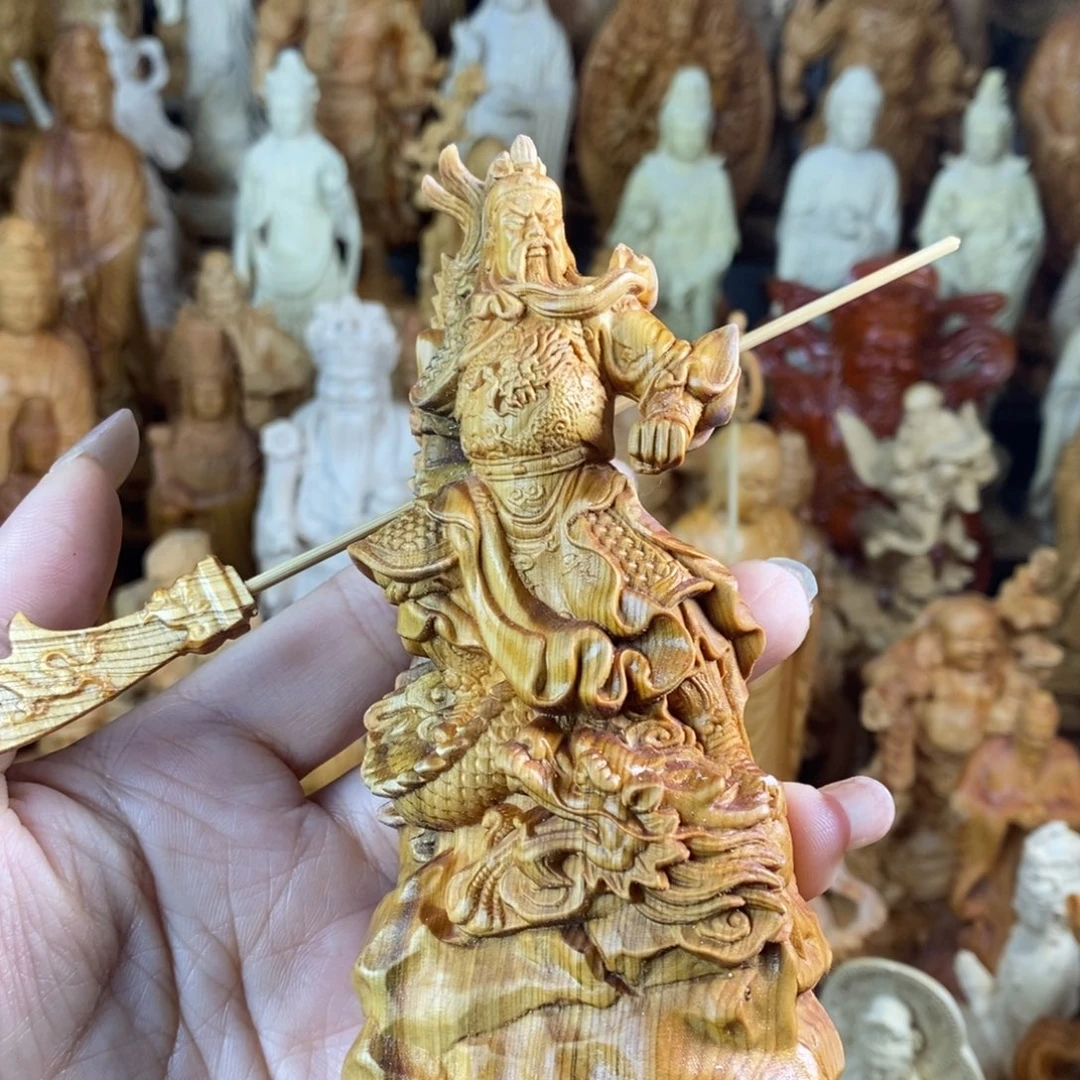 木崖柏12御龙关公横刀