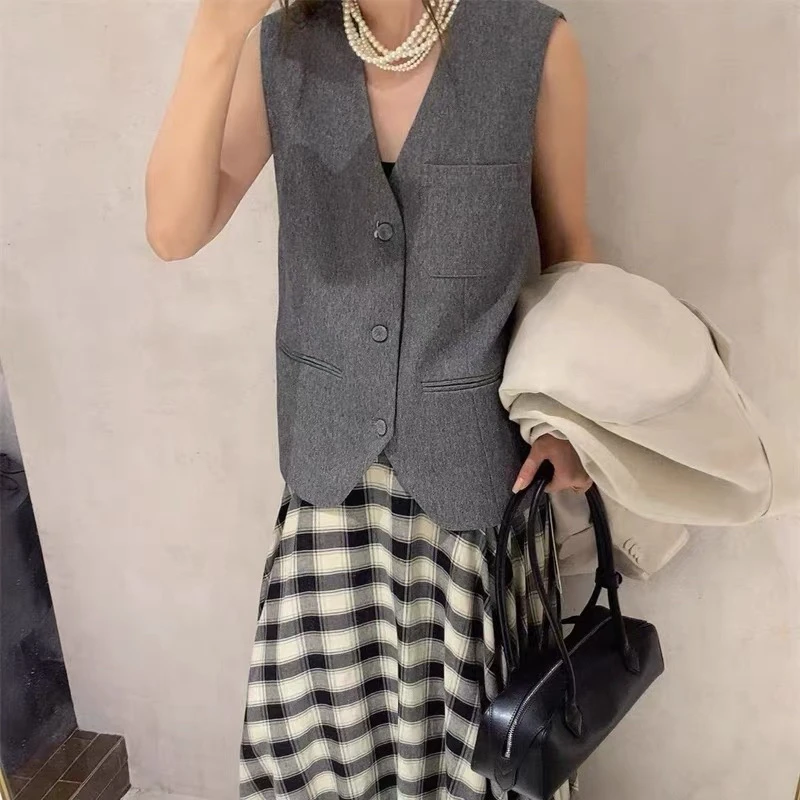 【BAI】夏新款时尚气质百搭宽松显瘦马甲9219A