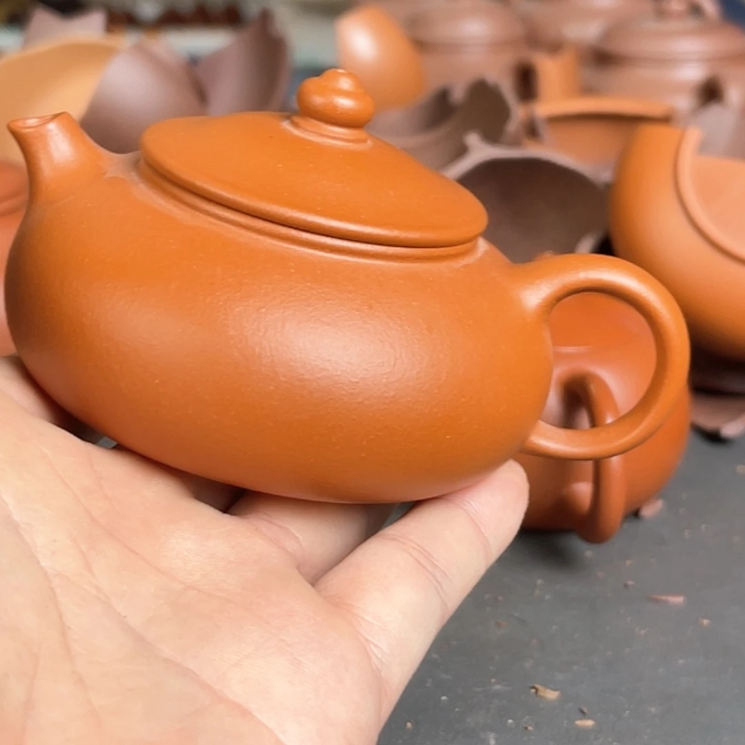 茶壶紫砂李丹朱泥全手寒江