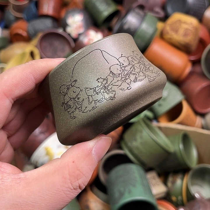 紫砂茶杯全手工紫砂主人杯