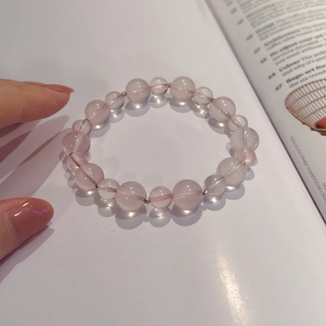 六芒星 18K金 粉晶手串8-10MM  246959-17