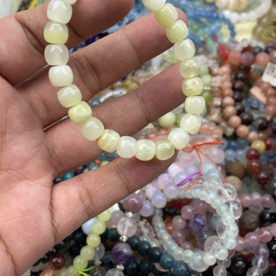 银S925镶嵌手链烟晶