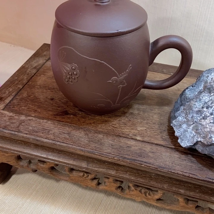 阿***秋茶壶紫砂盖杯老紫泥