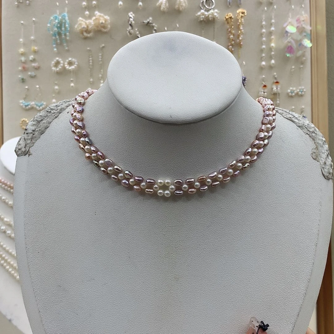 银S925镶嵌淡水珍珠耳饰