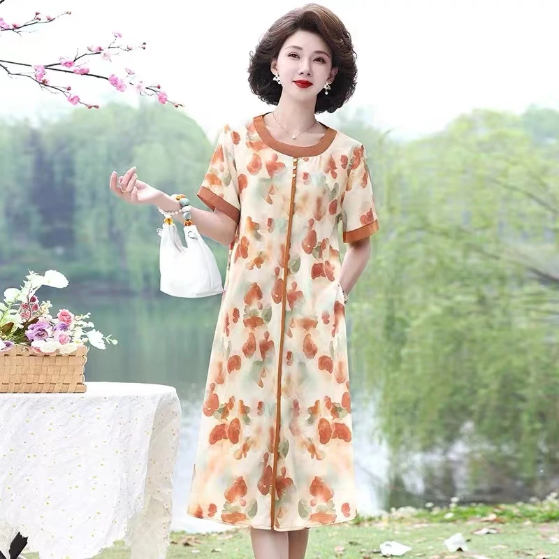 【桃姐宠粉】M664连衣裙显瘦气质时尚百搭中长款休闲裙子女