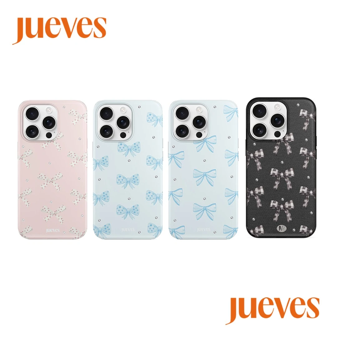 JUEVES浅粉/浅蓝钻石壳/黑砂钻石壳iphone15pm手机壳