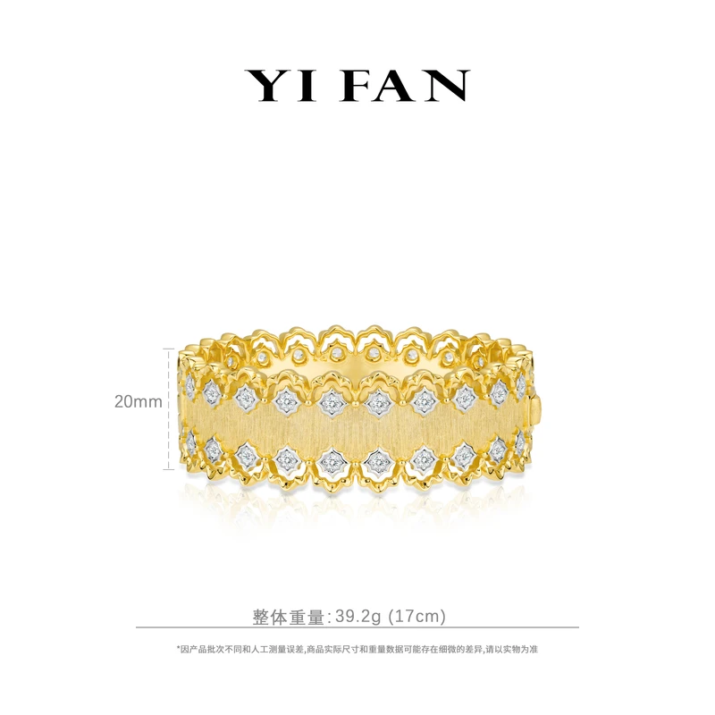 925银合成锆石手链 4869-金色满钻拉丝满天星豪镶蕾丝百搭手镯