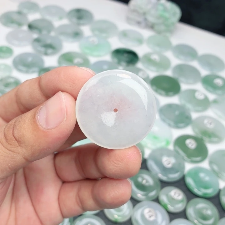 翡翠未镶嵌颈饰缅甸天然A货翡翠34.2/5.8