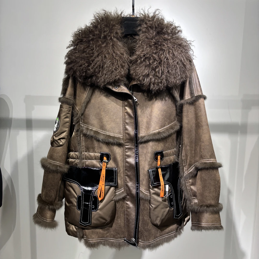 【9952】女士兔毛皮外套