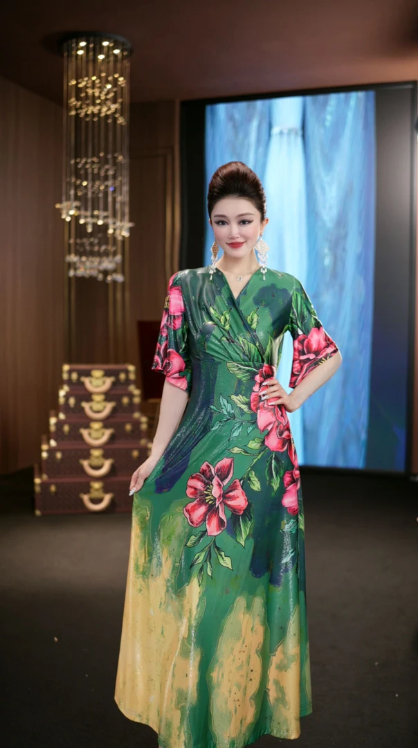 (娴儿)-中式显瘦气质国风民族风连衣裙D29220