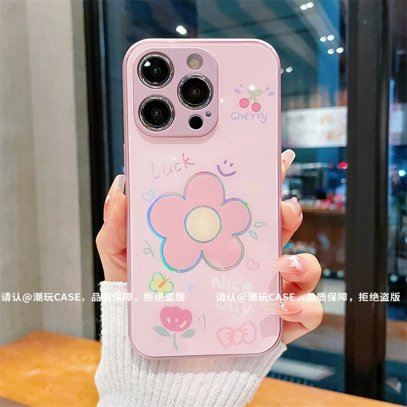 （iPhone13系列）金属烫金玻璃壳适用iPhone13/Mini/ProMax手机壳