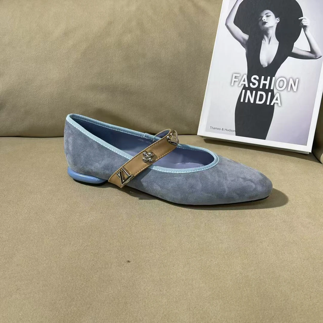 1072【浮梦】新春款春款圆头休闲女士低跟浅口手工软单鞋A【2cm】