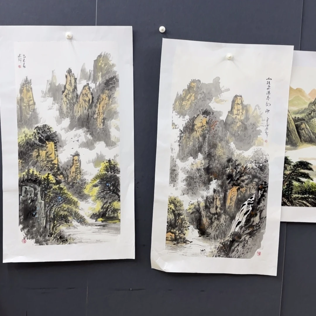 刘***画国画贾述轩三尺两张艺